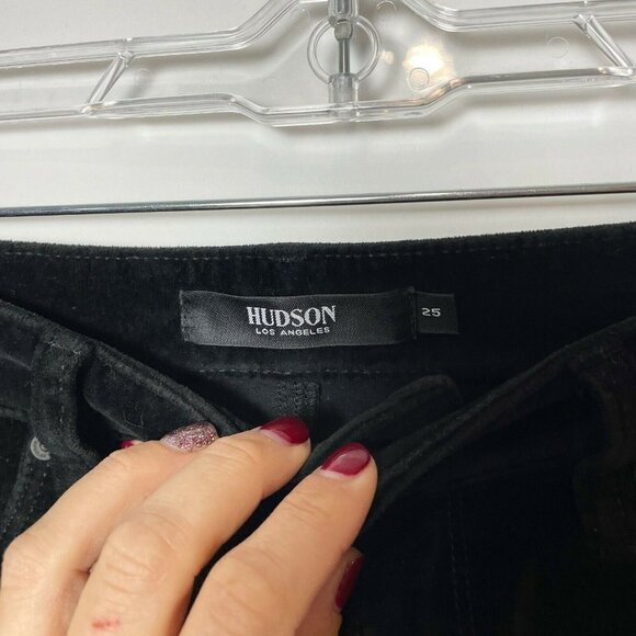 Hudson Jeans Womens Viper Mini Skirt Black Size 25 Velvet Studded 5 Pocket NWT - Picture 5 of 9